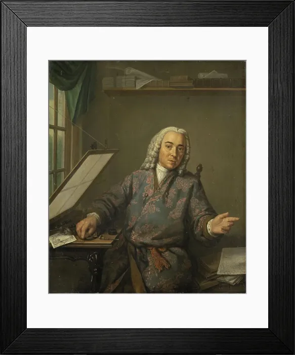 Framed Print : Portrait of the Engraver Jan Caspar Philips, 1747. Creator: Tibout Regters Framed Print : Portrait of the Engraver Jan Caspar Philips, 1747. Creator: Tibout Regters