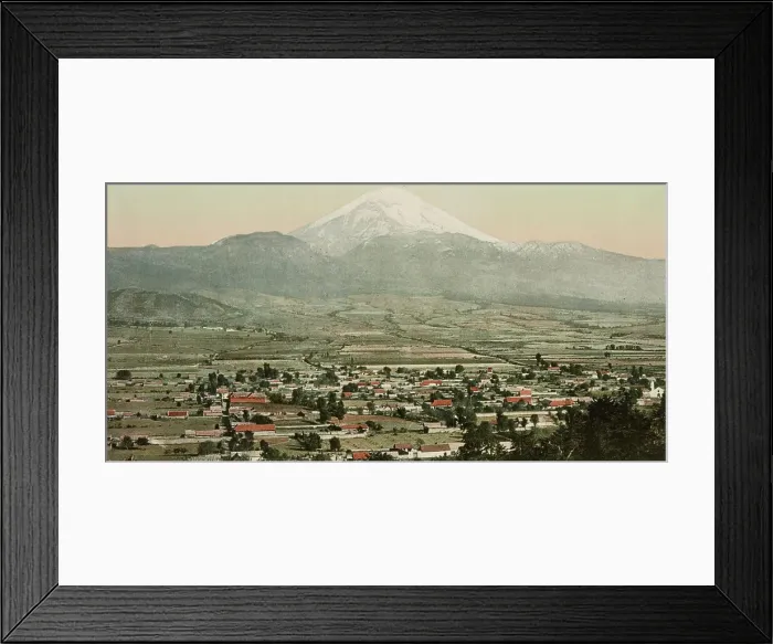 Framed Print : Mexico, Popocatapetl [sic] from Amecameca, between 1884 and 1900. Creator: William H. Jackson
