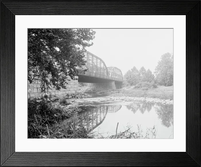 Framed Print : Broadheads Bridge, Stroudsburg, Pa. c1905. Creator: Unknown Framed Print : Broadheads Bridge, Stroudsburg, Pa. c1905. Creator: Unknown