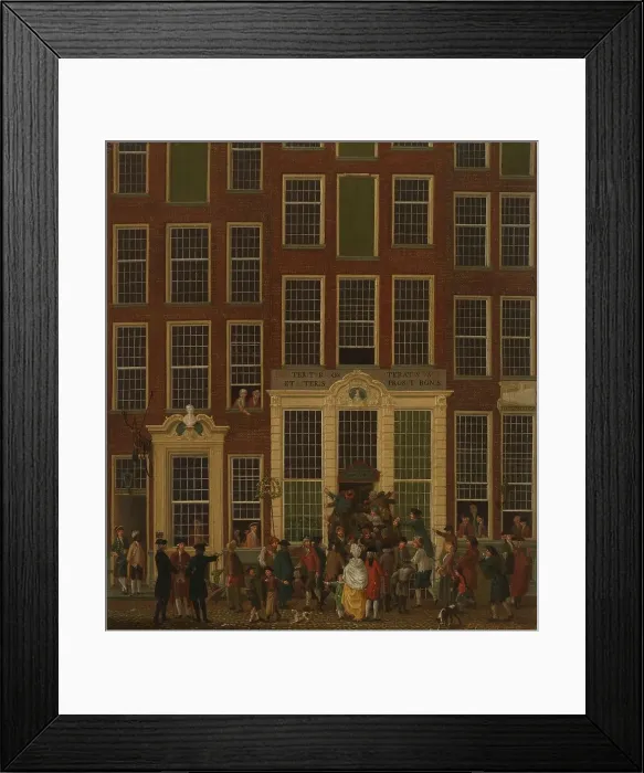 Framed Print : The Bookshop and Lottery Agency of Jan de Groot in the Kalverstraat in Amsterdam, 1779. Creator: Isaak Ouwater Framed Print : The Bookshop and Lottery Agency of Jan de Groot in the Kalverstraat in Amsterdam, 1779. Creator: Isaak Ouwater