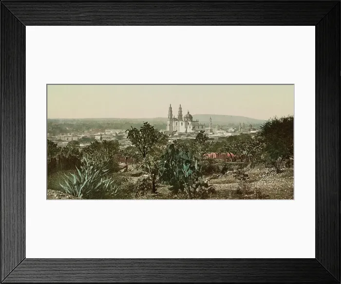 Framed Print : Mexico, view showing Cathedral Lagos, between 1884 and 1900. Creator: William H. Jackson Framed Print : Mexico, view showing Cathedral Lagos, between 1884 and 1900. Creator: William H. Jackson