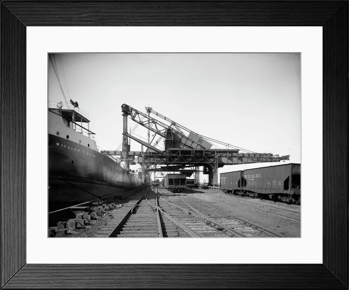 Framed Print : Hulett machine unloading ore, Buffalo, N.Y. c1908. Creator: Unknown Framed Print : Hulett machine unloading ore, Buffalo, N.Y. c1908. Creator: Unknown