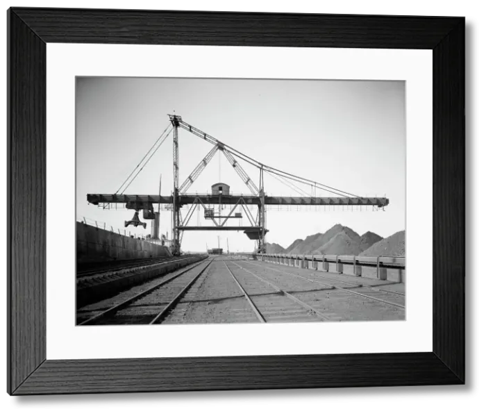 Framed Print : Brown electric hoist, unloading ore, Buffalo, N.Y. c1908. Creator: Unknown Framed Print : Brown electric hoist, unloading ore, Buffalo, N.Y. c1908. Creator: Unknown
