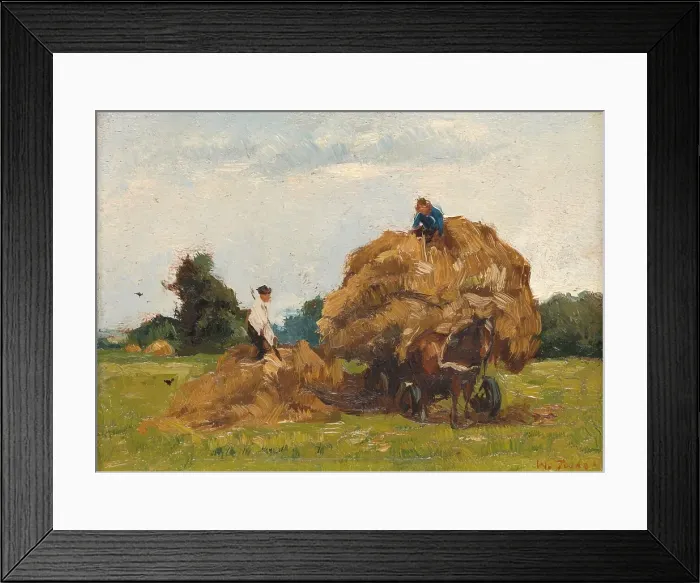 Framed Print : Hay Wagon, 1885-1931. Creator: Willem de Zwart Framed Print : Hay Wagon, 1885-1931. Creator: Willem de Zwart