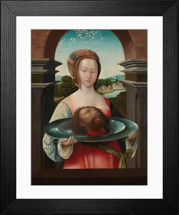 Framed Print : Salome with the Head of John the Baptist, 1524. Creator: Jacob Cornelisz. van Oostsanen Framed Print : Salome with the Head of John the Baptist, 1524. Creator: Jacob Cornelisz. van Oostsanen