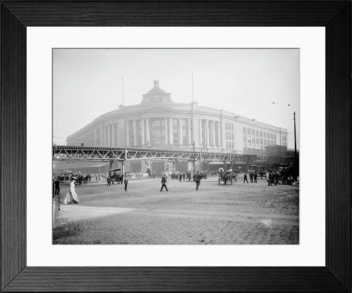 Framed Print : South Station, Boston, Mass. c1905. Creator: Unknown Framed Print : South Station, Boston, Mass. c1905. Creator: Unknown