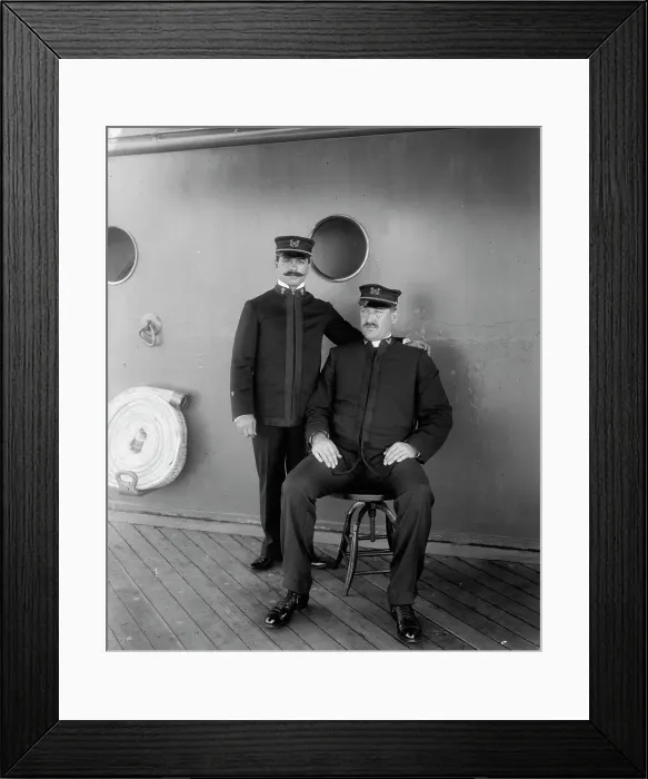 Framed Print : U.S.S. Oregon, warrant officers, between 1896 and 1901. Creator: Unknown Framed Print : U.S.S. Oregon, warrant officers, between 1896 and 1901. Creator: Unknown