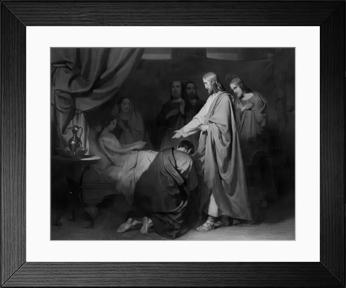 Framed Print : The Raising of Jairus Daughter, 1830-1849. Creator: Willem Hendrik Schmidt Framed Print : The Raising of Jairus Daughter, 1830-1849. Creator: Willem Hendrik Schmidt