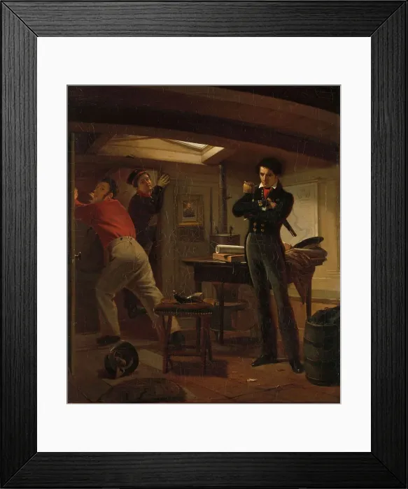 Framed Print : Jan van Speijk Debating whether to Set Fire to the Gunpowder, 1834. Creator: Jacobus Schoemaker Doyer Framed Print : Jan van Speijk Debating whether to Set Fire to the Gunpowder, 1834. Creator: Jacobus Schoemaker Doyer