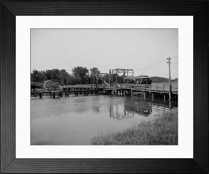 Framed Print : Sewall's bridge, York, Maine, c1908. Creator: Unknown Framed Print : Sewall's bridge, York, Maine, c1908. Creator: Unknown