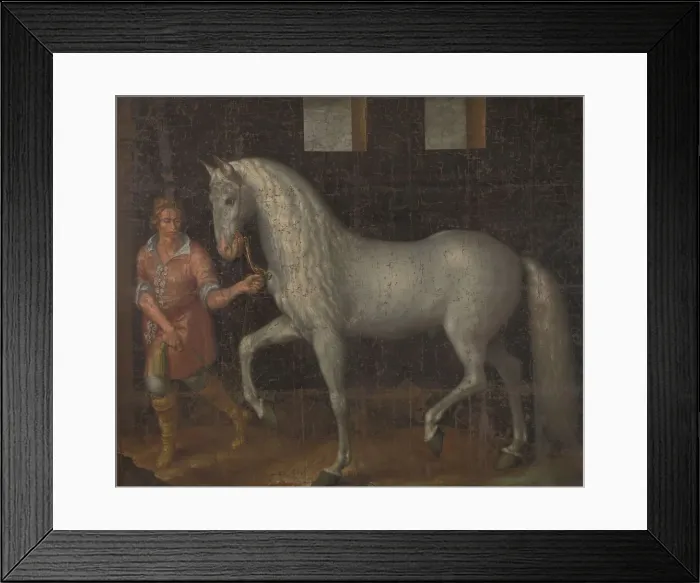 Framed Print : Spanish Warhorse, 1603. Creator: Jacques de Gheyn II Framed Print : Spanish Warhorse, 1603. Creator: Jacques de Gheyn II