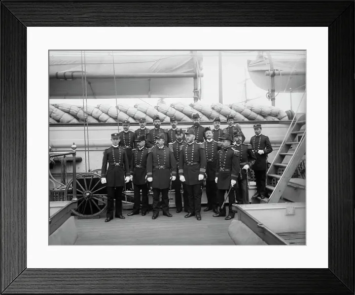 Framed Print : U.S.S. Pensacola, officers, between 1890 and 1901. Creator: Unknown Framed Print : U.S.S. Pensacola, officers, between 1890 and 1901. Creator: Unknown