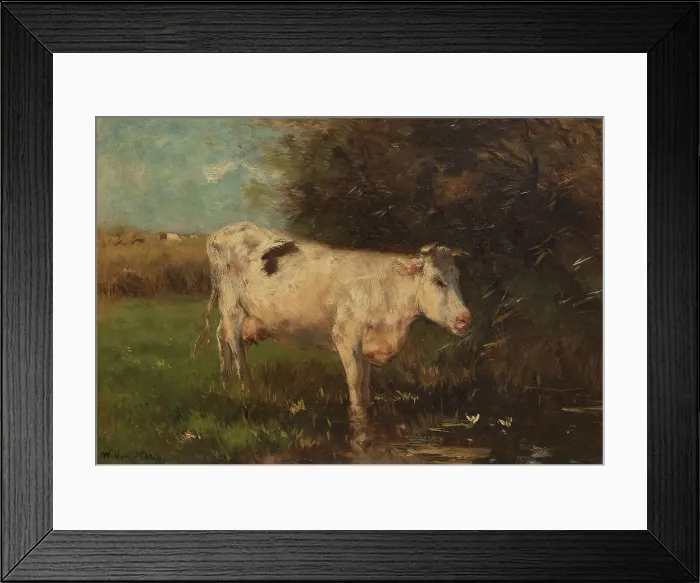 Framed Print : White Cow, c.1880-c.1910. Creator: Willem Maris Framed Print : White Cow, c.1880-c.1910. Creator: Willem Maris