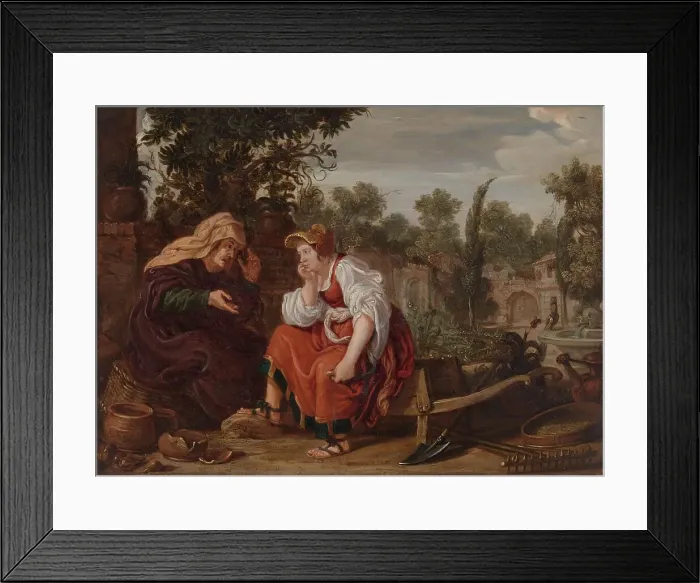 Framed Print : Vertumnus and Pomona, 1617. Creator: Jan Tengnagel Framed Print : Vertumnus and Pomona, 1617. Creator: Jan Tengnagel