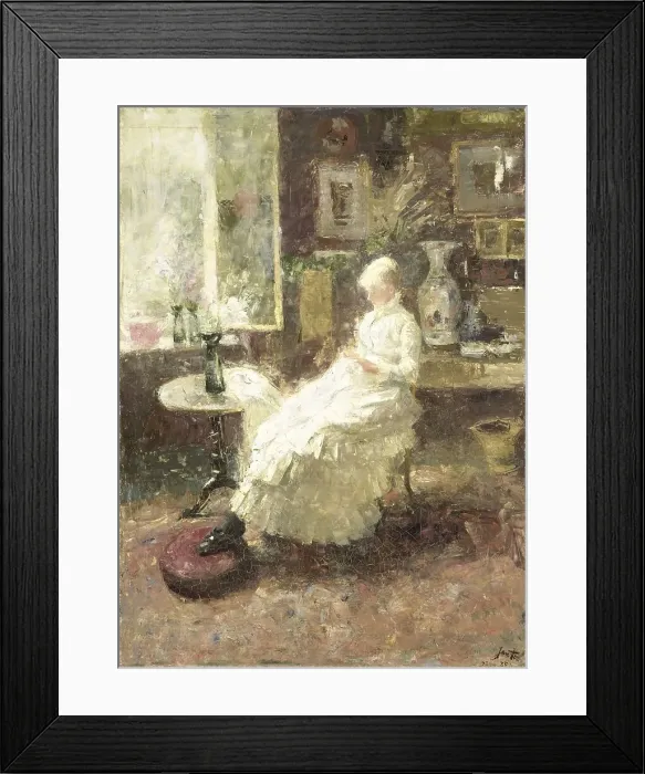 Framed Print : Annie Hall at Lissadell, Surrey, 1885. Creator: Jan Toorop Framed Print : Annie Hall at Lissadell, Surrey, 1885. Creator: Jan Toorop