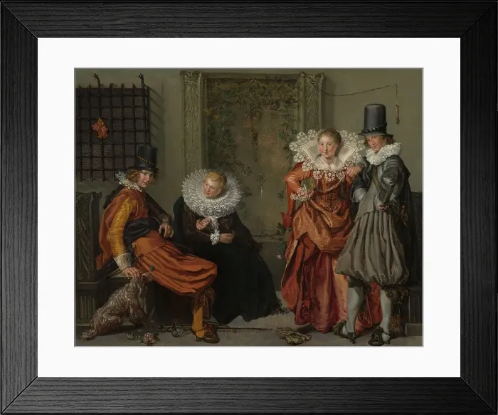 Framed Print : Elegant Couples Courting, c.1616-c.1620. Creator: Willem Pietersz. Buytewech Framed Print : Elegant Couples Courting, c.1616-c.1620. Creator: Willem Pietersz. Buytewech