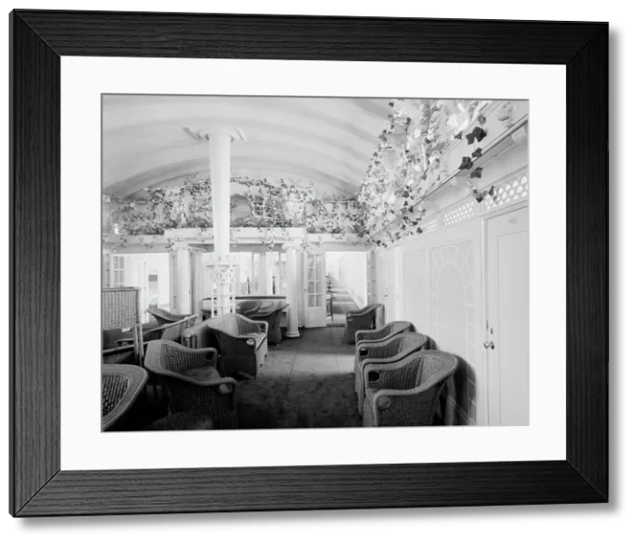 Framed Print : Str. City of Detroit III, palm court, forward, (1912?). Creator: Unknown Framed Print : Str. City of Detroit III, palm court, forward, (1912?). Creator: Unknown