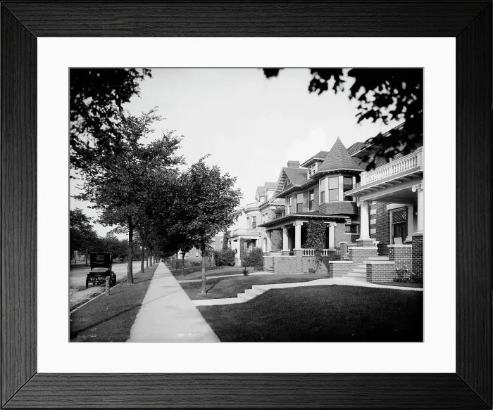 Framed Print : North boulevard residences, Detroit, Mich. c1908. Creator: Unknown Framed Print : North boulevard residences, Detroit, Mich. c1908. Creator: Unknown