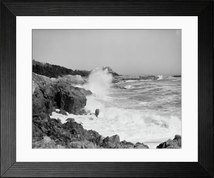 Framed Print : Surf at Marblehead Neck, Mass. c1905. Creator: Unknown Framed Print : Surf at Marblehead Neck, Mass. c1905. Creator: Unknown