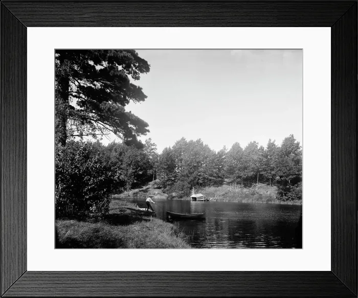 Framed Print : On the Black River near South Haven, Mich. between 1890 and 1901. Creator: Unknown Framed Print : On the Black River near South Haven, Mich. between 1890 and 1901. Creator: Unknown
