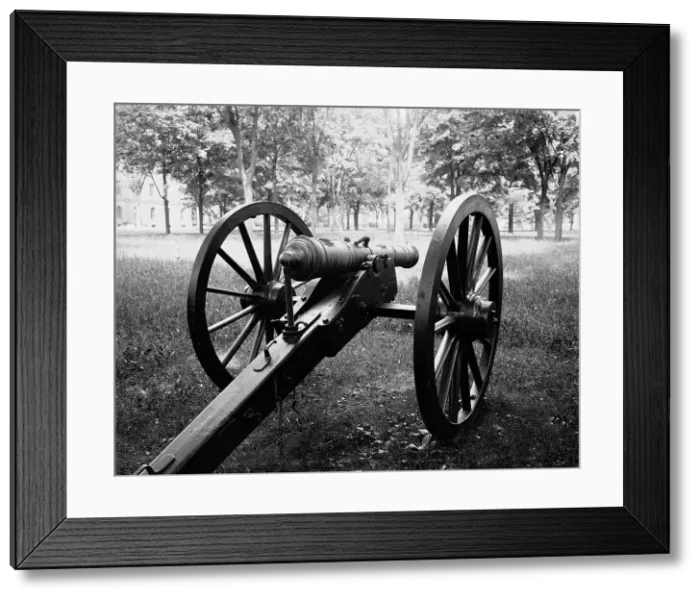Framed Print : Old cannon captured from French, U.S. Arsenal, Springfield, Mass. c1905. Creator: Unknown Framed Print : Old cannon captured from French, U.S. Arsenal, Springfield, Mass. c1905. Creator: Unknown
