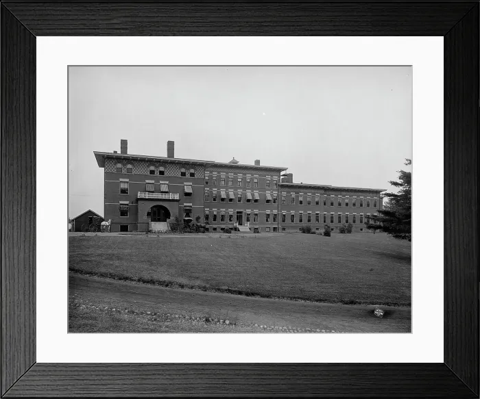 Framed Print : City hospital, Holyoke, Mass. between 1900 and 1910. Creator: Unknown Framed Print : City hospital, Holyoke, Mass. between 1900 and 1910. Creator: Unknown