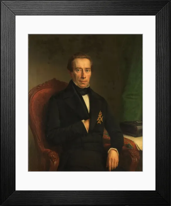 Framed Print : Portrait of Johan Rudolf Thorbecke, Minister of State and Minister of the Interior, 1852. Creator: Jan Hendrik Neuman Framed Print : Portrait of Johan Rudolf Thorbecke, Minister of State and Minister of the Interior, 1852. Creator: Jan Hendrik Neuman