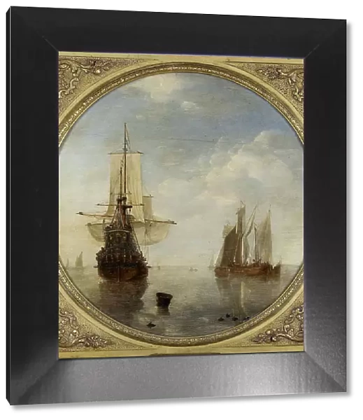 Ships at Anchor, c.1650-c.1707. Creator: Willem van de Velde the Younger