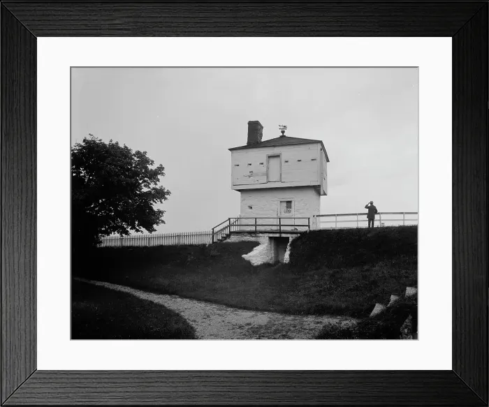 Framed Print : Block house [Fort Mackinac], Mackinac Island, Mich. between 1890 and 1901. Creator: Unknown