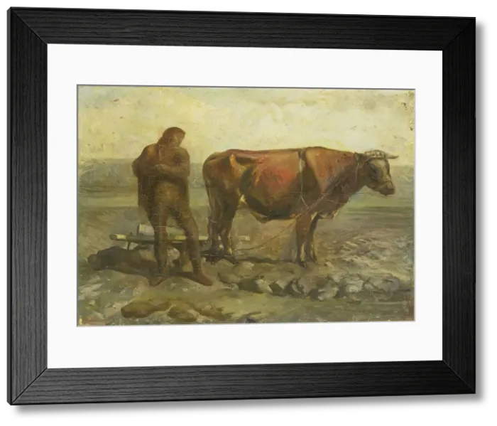 Framed Print : Plowing Peasant, c.1905. Creator: Willem van Konijnenburg Framed Print : Plowing Peasant, c.1905. Creator: Willem van Konijnenburg
