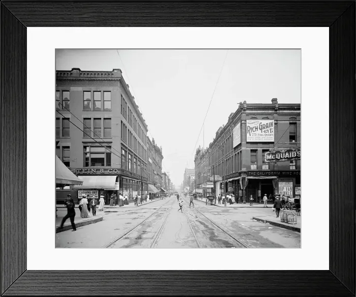 Framed Print : Seventh Street, St. Paul, Minn. c1905. Creator: Unknown Framed Print : Seventh Street, St. Paul, Minn. c1905. Creator: Unknown