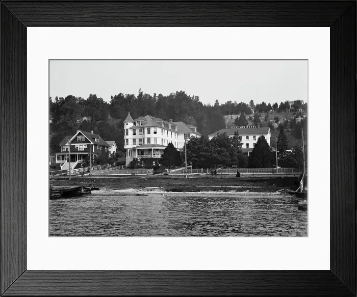 Framed Print : Island House from the lake, Mackinac, c1905. Creator: Unknown Framed Print : Island House from the lake, Mackinac, c1905. Creator: Unknown