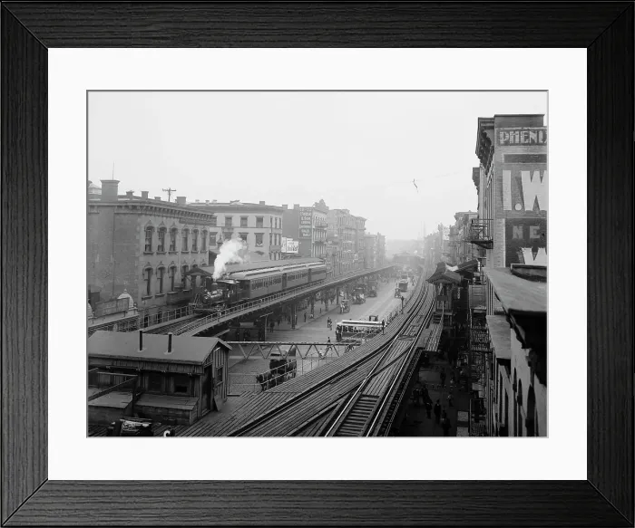 Framed Print : The Bowery near Grand St. New York, ca 1900. Creator: Unknown Framed Print : The Bowery near Grand St. New York, ca 1900. Creator: Unknown