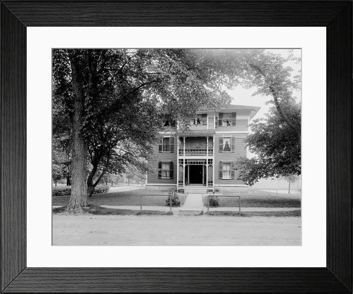 Framed Print : Phi Delta Theta House, Amherst College, between 1900 and 1910. Creator: Unknown Framed Print : Phi Delta Theta House, Amherst College, between 1900 and 1910. Creator: Unknown