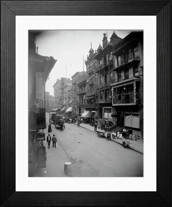 Framed Print : Mott St. New York, ca 1900. Creator: Unknown