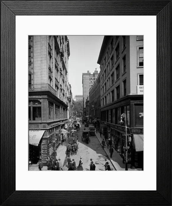 Framed Print : Bromfield Street, Boston, Mass. between 1900 and 1910. Creator: Unknown
