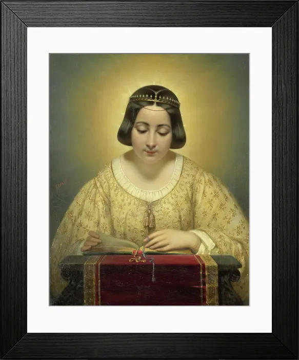 Framed Print : Countess de Pagès, née de Cornellan, as St Catherine, 1820-1850. Creator: Joseph-Desire Court Framed Print : Countess de Pagès, née de Cornellan, as St Catherine, 1820-1850. Creator: Joseph-Desire Court
