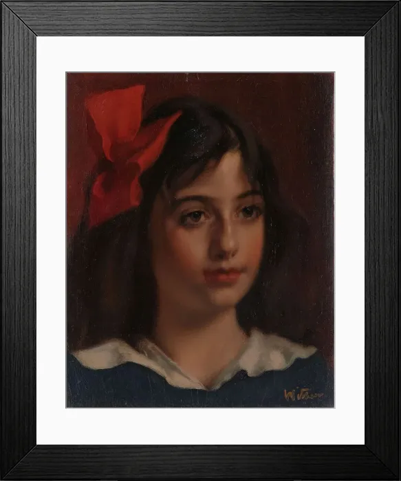 Framed Print : Portrait of a girl, 1885-1922. Creator: Willem Witsen Framed Print : Portrait of a girl, 1885-1922. Creator: Willem Witsen