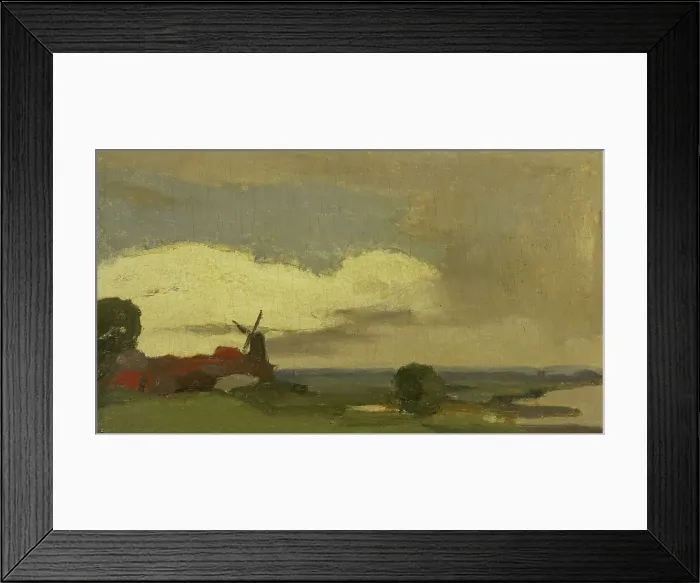 Framed Print : Landscape with Wijk mill near Duurstede, 1885-1923. Creator: Willem Witsen Framed Print : Landscape with Wijk mill near Duurstede, 1885-1923. Creator: Willem Witsen
