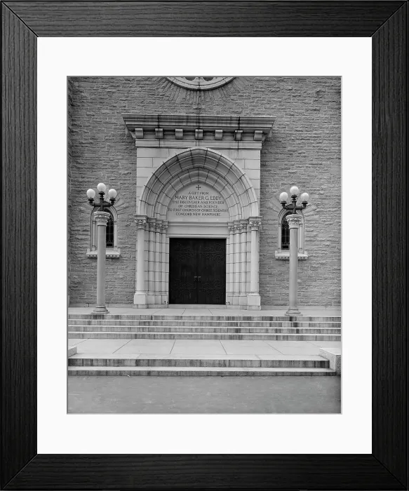 Framed Print : Doorway of First Church of Christ, Scientist, Concord, N.H. c1908. Creator: Unknown