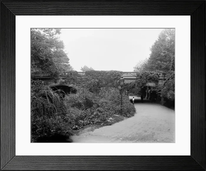 Framed Print : Prospect Park, Brooklyn, the bridge, ca 1900. Creator: Unknown Framed Print : Prospect Park, Brooklyn, the bridge, ca 1900. Creator: Unknown