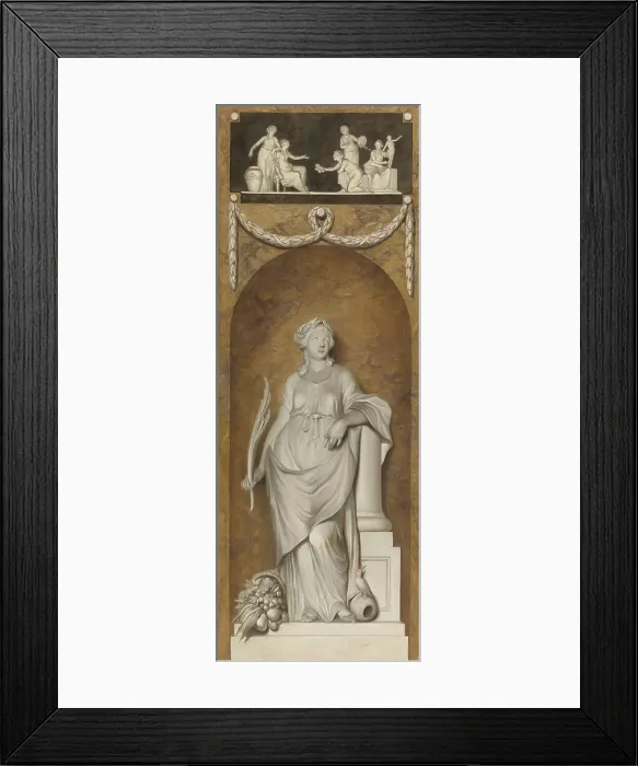 Framed Print : Painted Wall Hanging with Peace, 1786. Creator: Juriaan Andriessen Framed Print : Painted Wall Hanging with Peace, 1786. Creator: Juriaan Andriessen