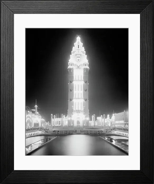 Framed Print : In Dreamland at night, Coney Island, N.Y. c1905. Creator: Unknown