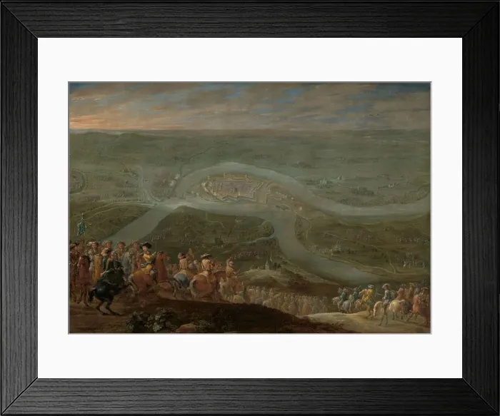Framed Print : King Louis XIV and his Entourage at the Siege of Schenkenschans, 1672, c.1675. Creator: Lambert de Hondt II Framed Print : King Louis XIV and his Entourage at the Siege of Schenkenschans, 1672, c.1675. Creator: Lambert de Hondt II