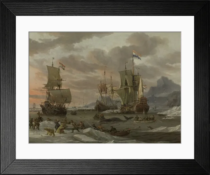 Framed Print : Whaling Grounds in the Arctic Ocean, 1654-1708. Creator: Abraham Storck Framed Print : Whaling Grounds in the Arctic Ocean, 1654-1708. Creator: Abraham Storck