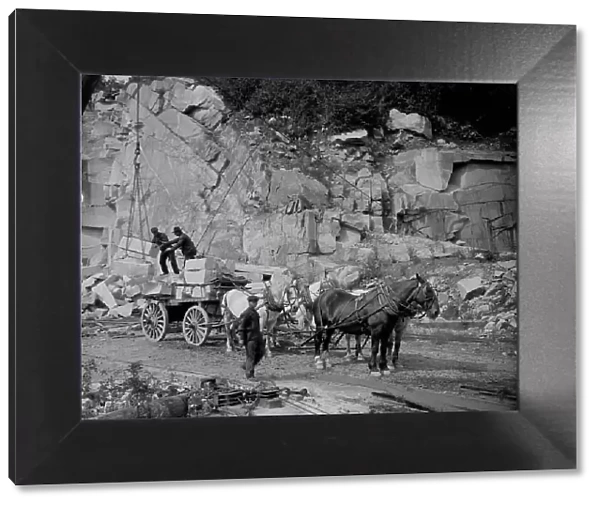 Loading, a New England granite quarry, c1908. Creator: Unknown