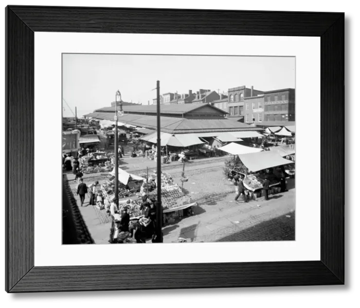 Framed Print : Lexington Market, Baltimore, Maryland, between 1900 and 1910. Creator: Unknown Framed Print : Lexington Market, Baltimore, Maryland, between 1900 and 1910. Creator: Unknown
