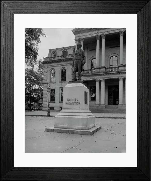 Framed Print : Daniel Webster statue, Concord, N.H. between 1900 and 1910. Creator: Unknown