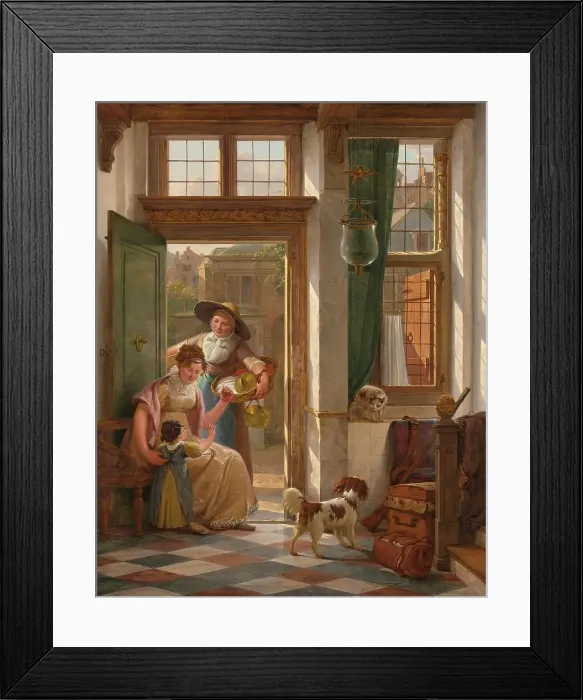 Framed Print : A Cherry Vendor at the Door, 1816. Creator: Abraham van Strij Framed Print : A Cherry Vendor at the Door, 1816. Creator: Abraham van Strij