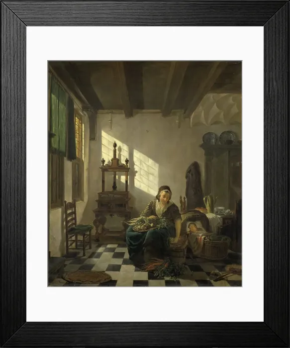 Framed Print : The Housewife, 1800-1811. Creator: Abraham van Strij Framed Print : The Housewife, 1800-1811. Creator: Abraham van Strij
